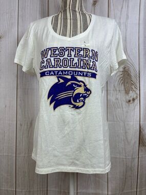 Russell Western Carolina Catamounts Wildcat WCU Collegiate T-Shirt Sz L / 12-14